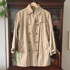Burberry Women’s Tan Double-Breasted Trench Coat